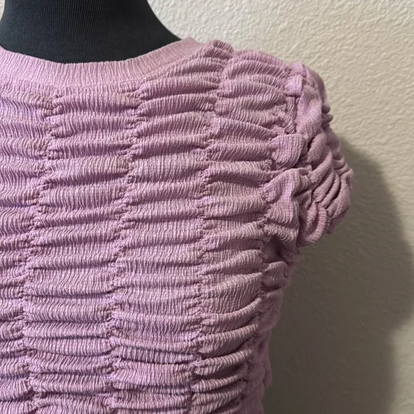 Anthropologie Pink Textured Top - Picture 3 of 6